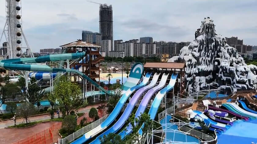 赣中首座综合性现代主题乐园！江西吉安欢乐世界水上游乐设备进入试滑验收阶段